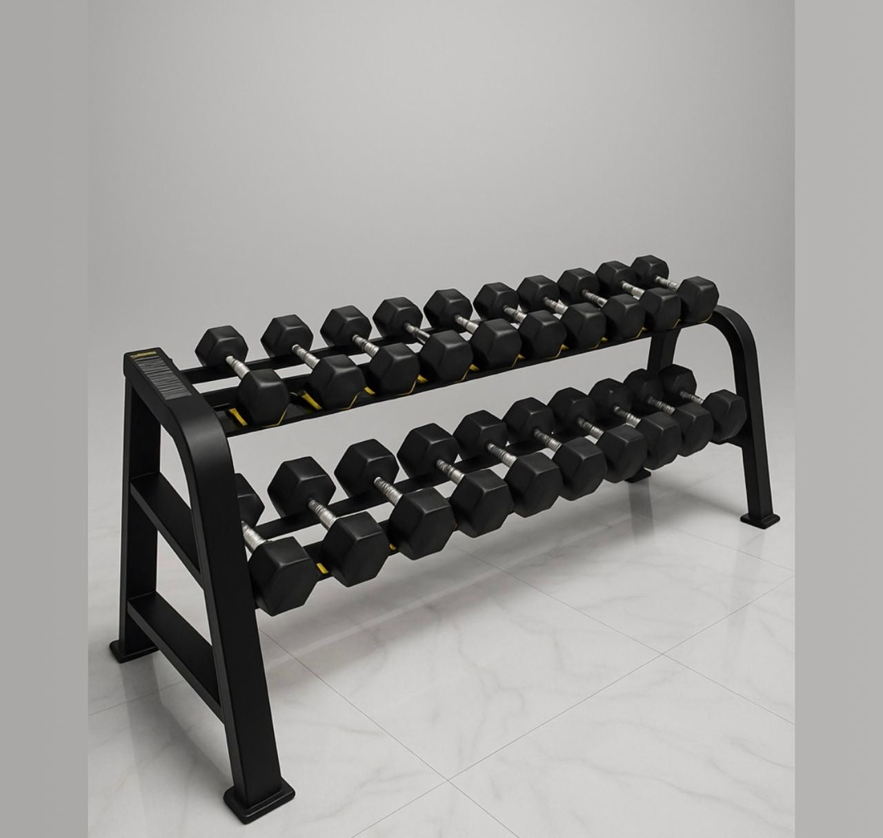 Set of Dumbbells with Rack