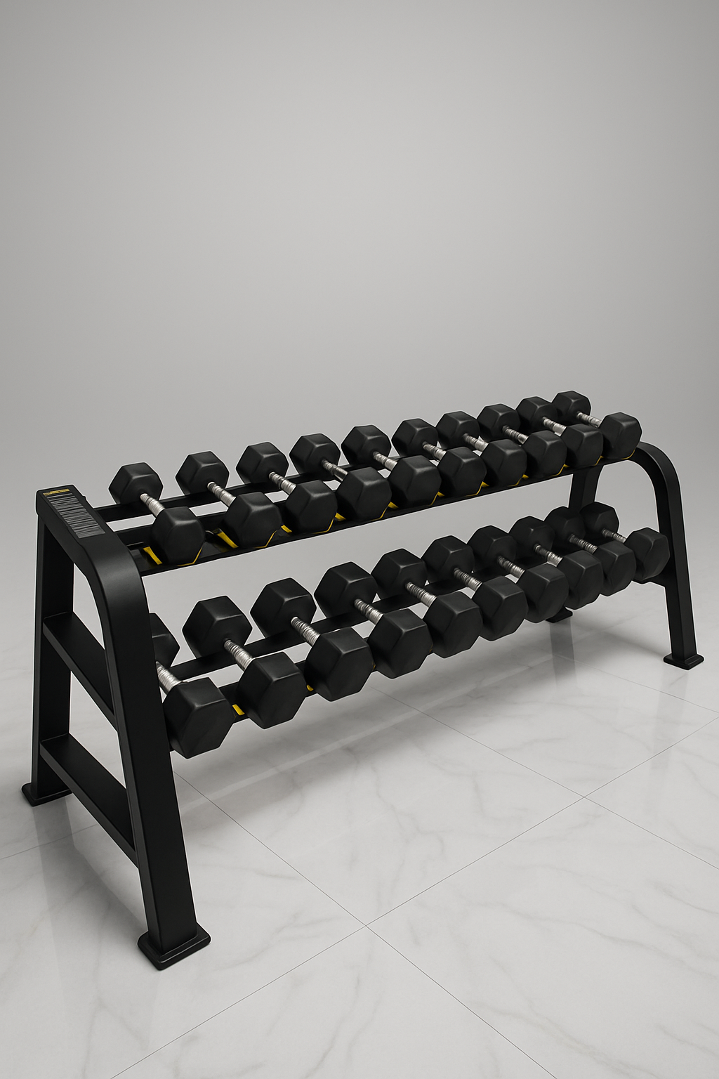 Dumbell set with rack
